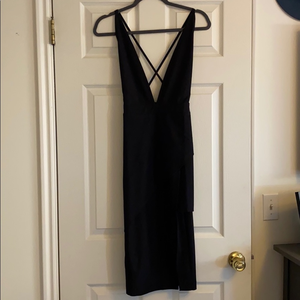 Nightwalker Little Black Dress with slit